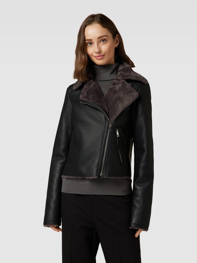 Jacke in Leder-Optik Modell 'CADI' in schwarz
