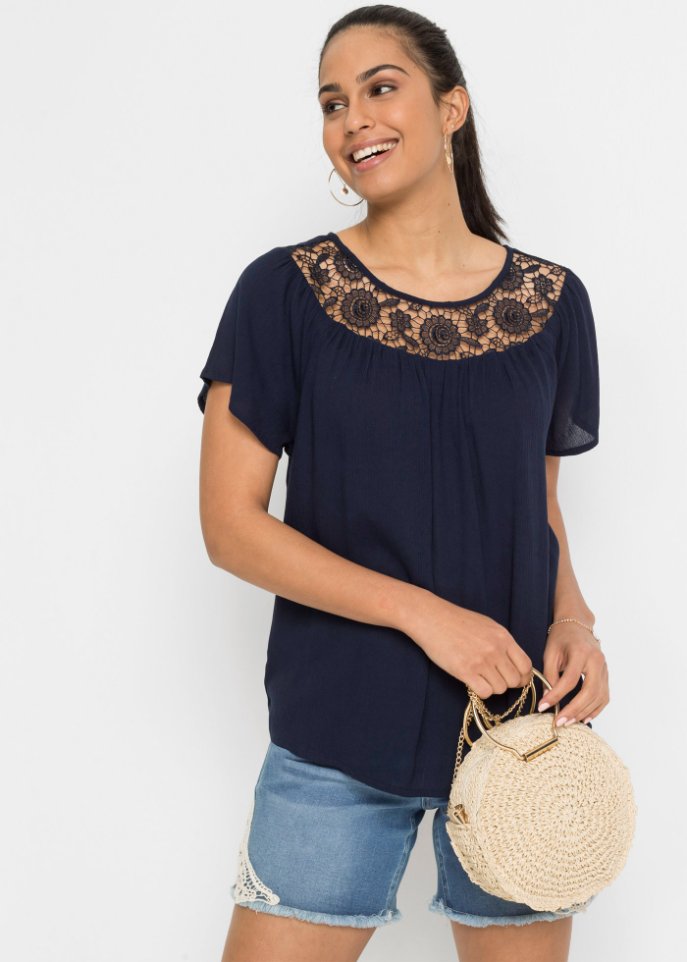 Bluse mit Spitze