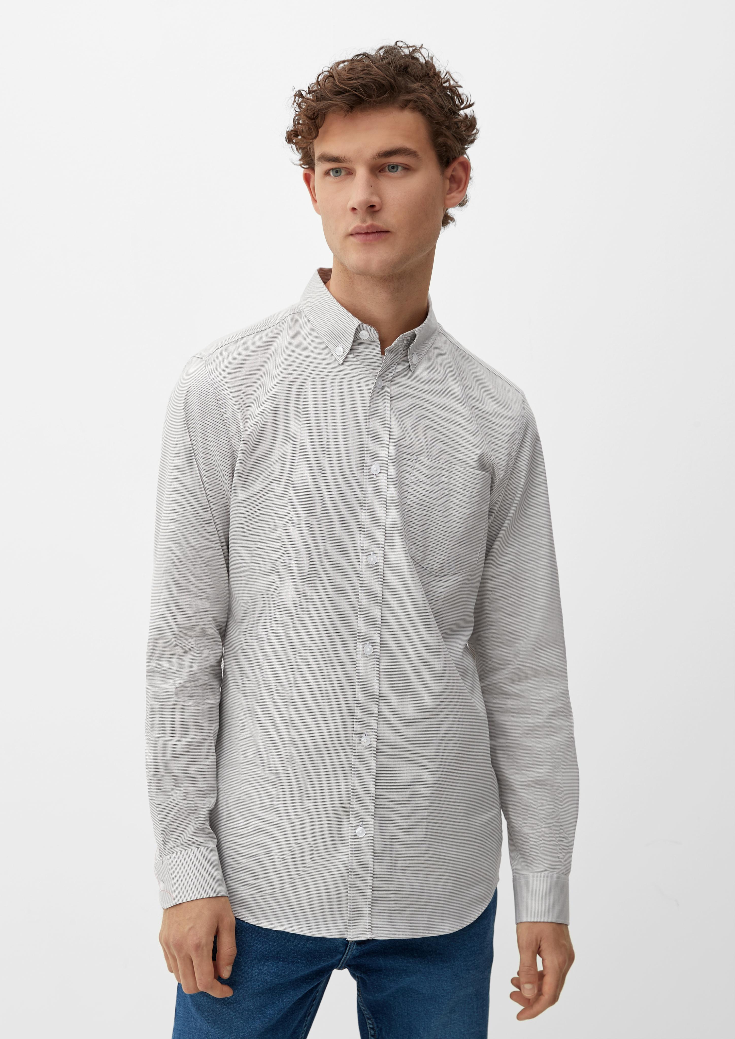 Slim: Hemd mit Minimalmuster  2127460-02K2