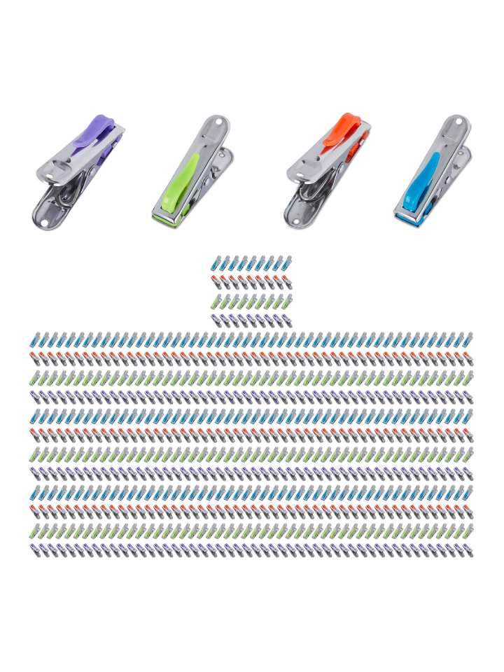 relaxdays 640 x Wäscheklammern in Silber günstig kaufen onesize