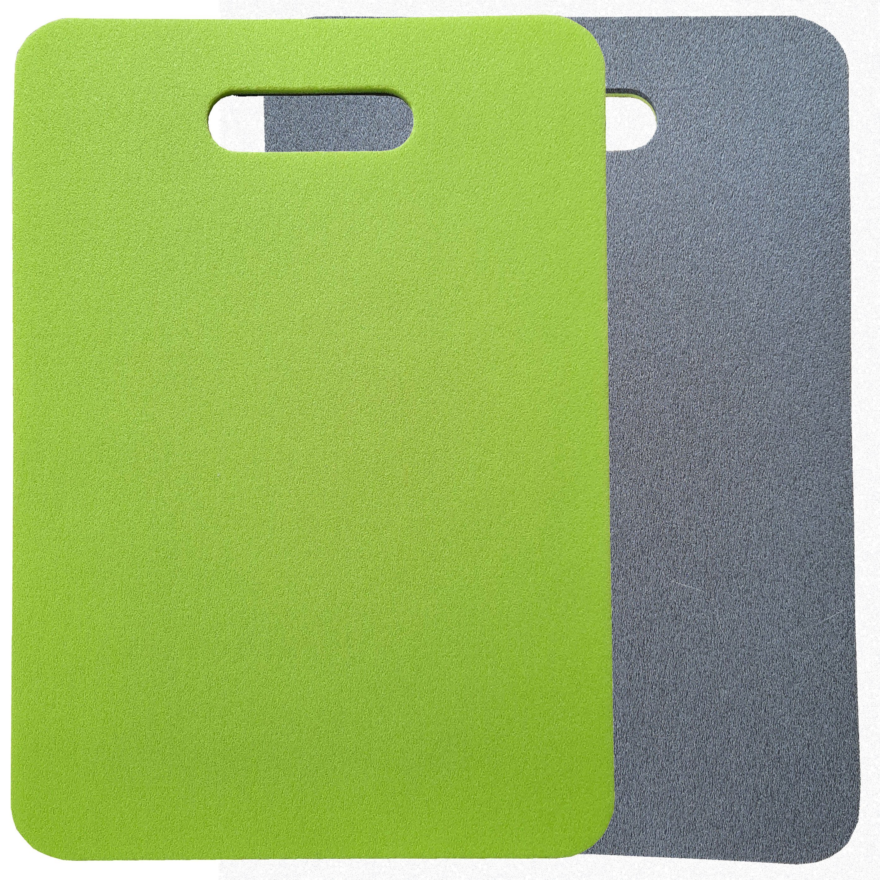 Yate Thermositzkissen Yate Set 5x doppeltes Schaumstoff Sitzkissen 40cm grün/grau mit Griff, elastisch, wasserdicht, isolierend