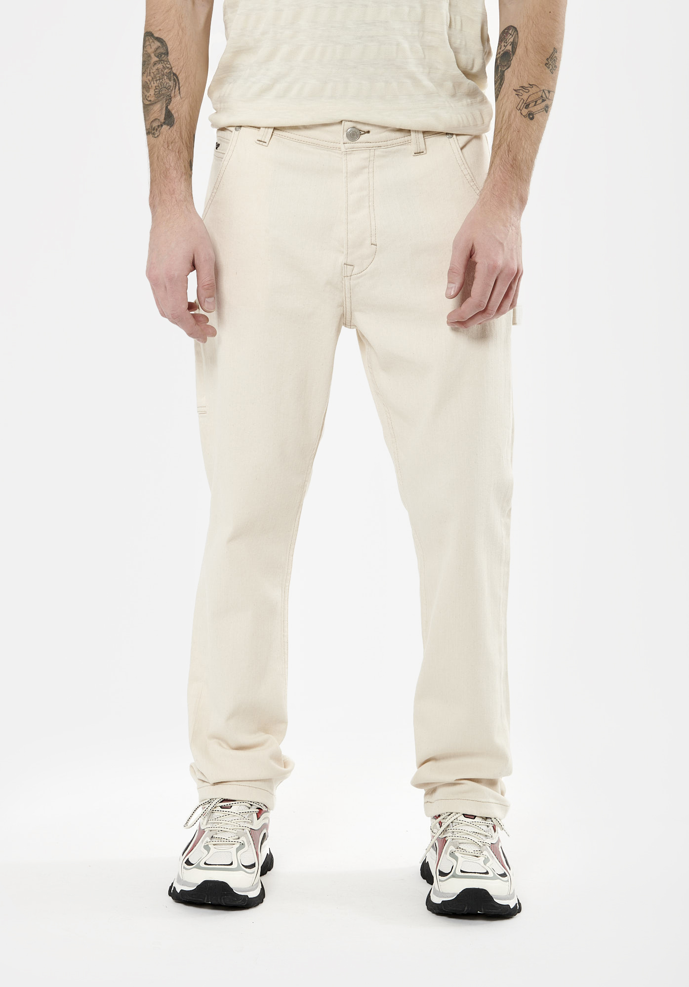 EARL   Jean relaxed beige Homme
