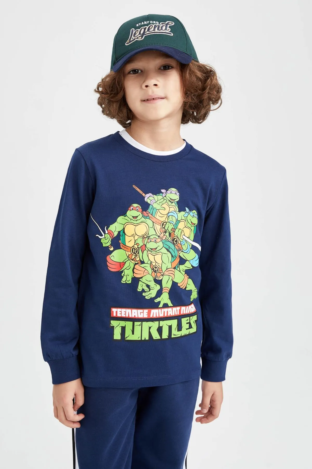 DeFacto  Langarm-T-Shirt mit Rundhalsausschnitt der Ninja Turtles für Jungen