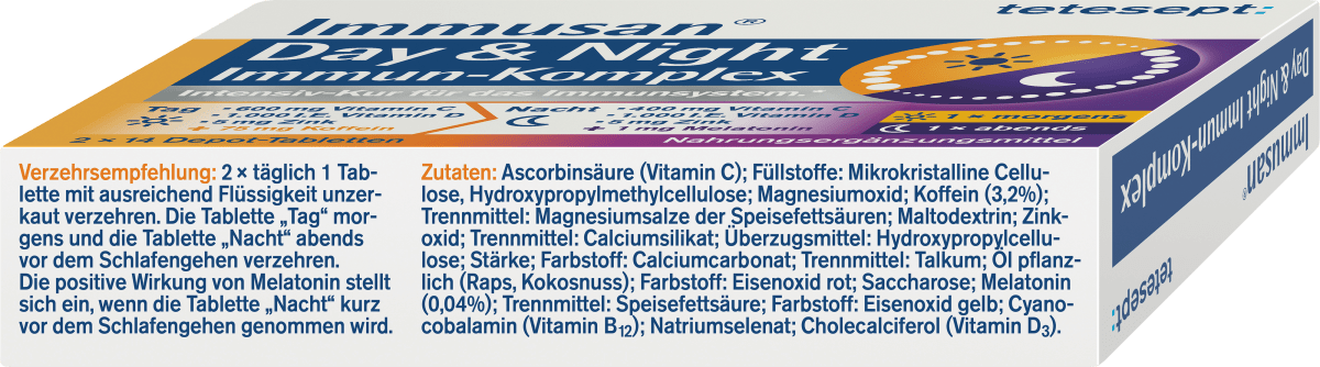 Immusan Day & Night Immun-Komplex Tabletten 2x14 St, 33,6 g