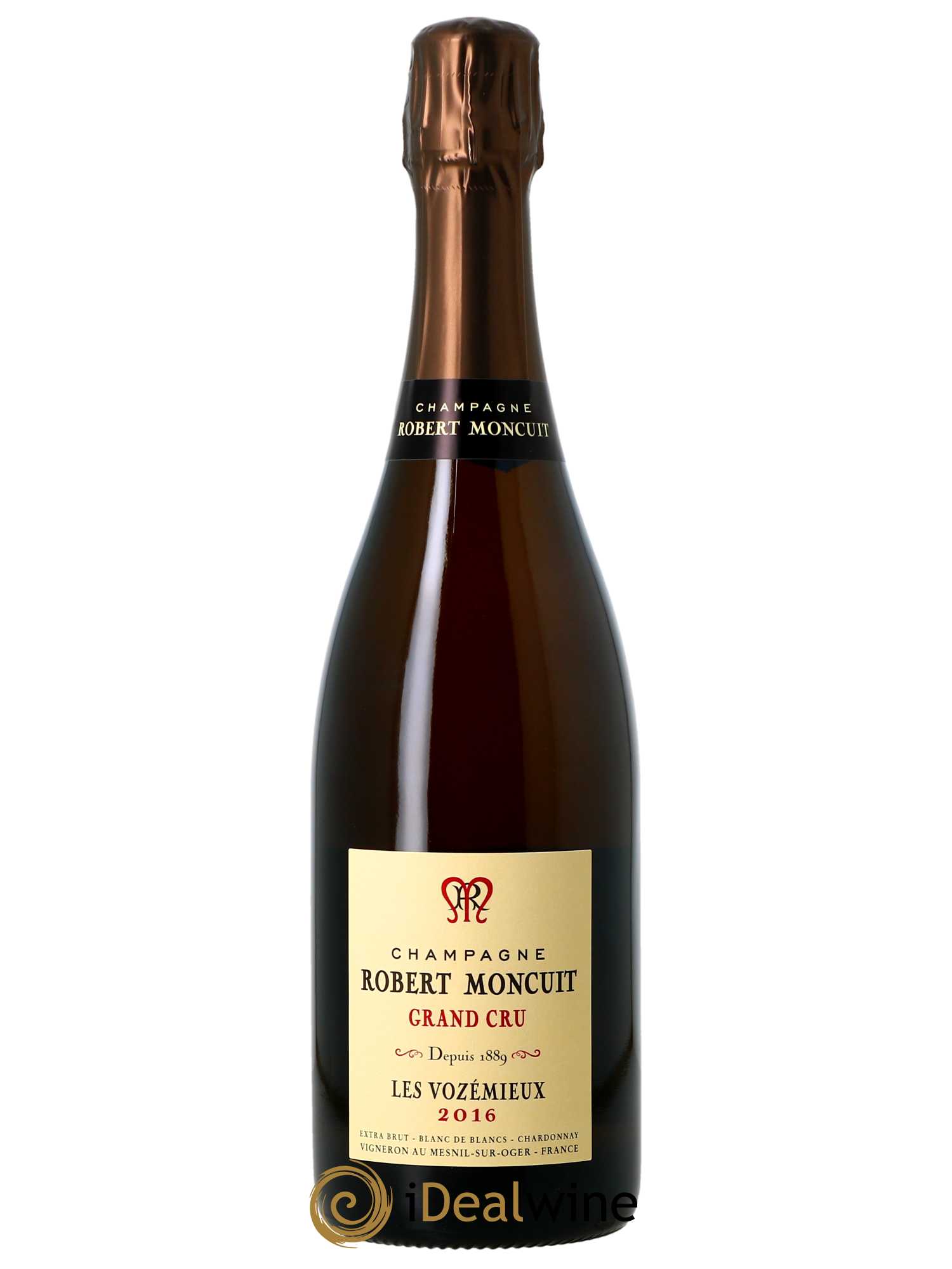 Vozémieux Blanc de Blancs Grand Cru Extra Brut Robert Moncuit  2016 - Lot de 1 Bouteille