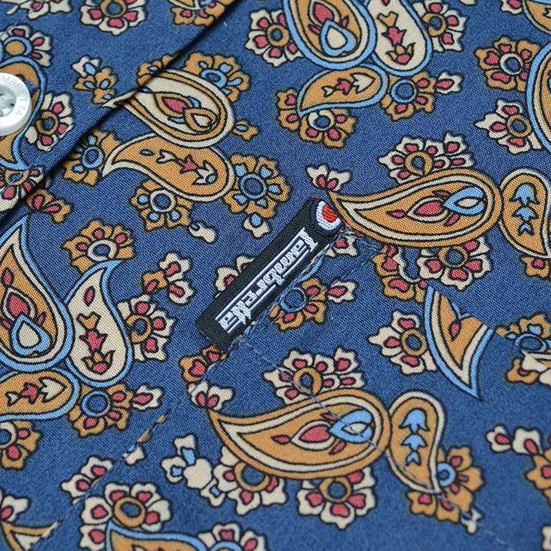Lambretta Paisley Herren Langarm Hemd RWIS1381