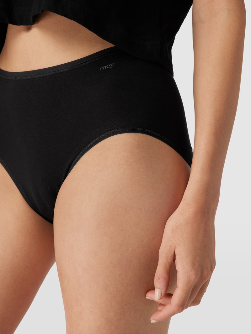Slip mit Label-Print Modell 'Superfine' in schwarz