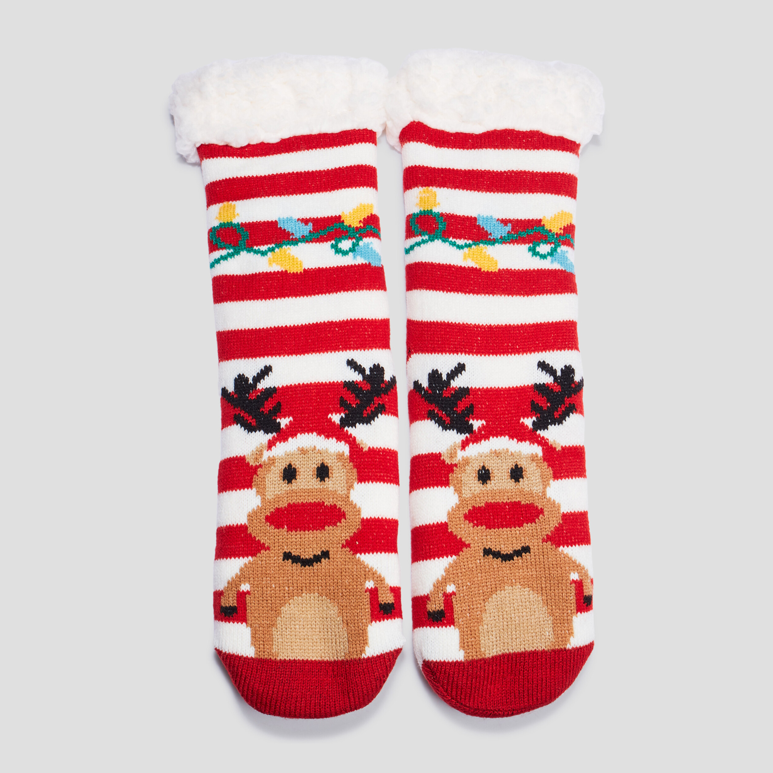 Chaussettes d'intérieur rouge femme | La Halle