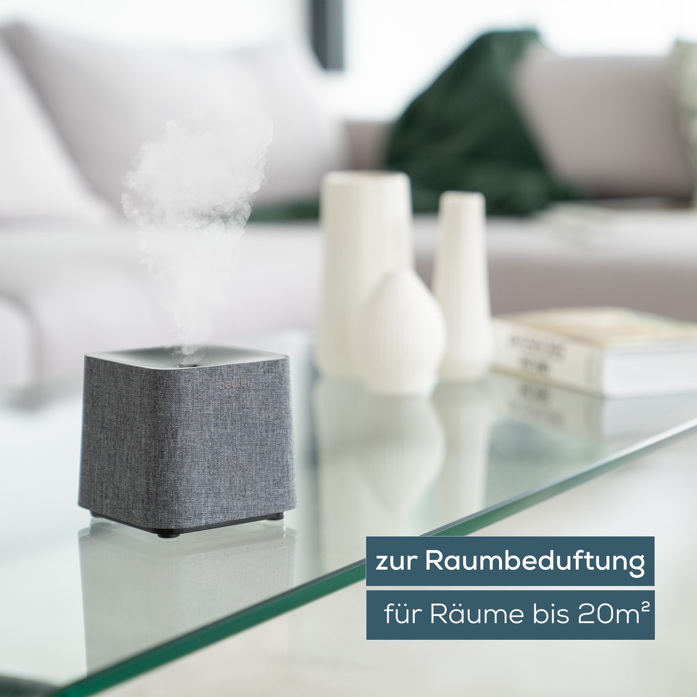 Beurer Aroma Diffuser LA 35-Edles Design mit zweistufiger Verneblung und LED-Licht