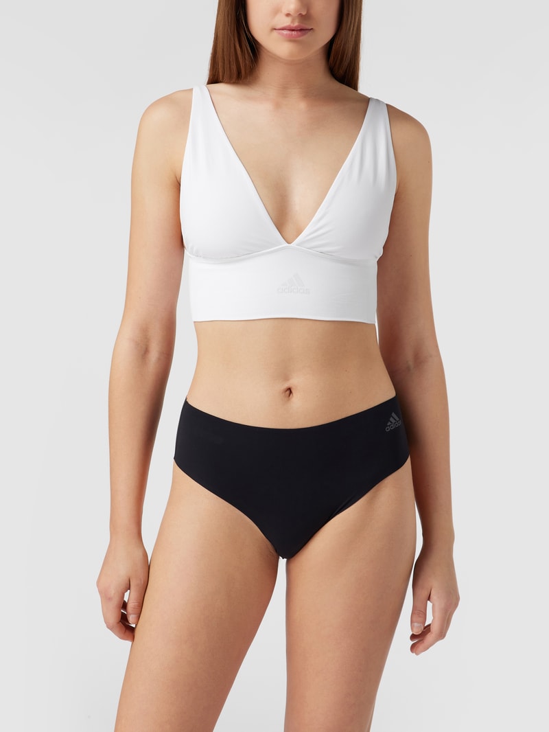 Bustier mit Logo-Print in weiß