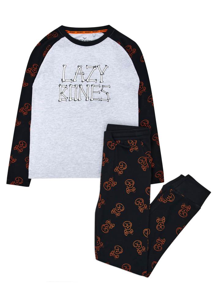 Threadboys Schlafanzug Bone Halloween in Black günstig kaufen