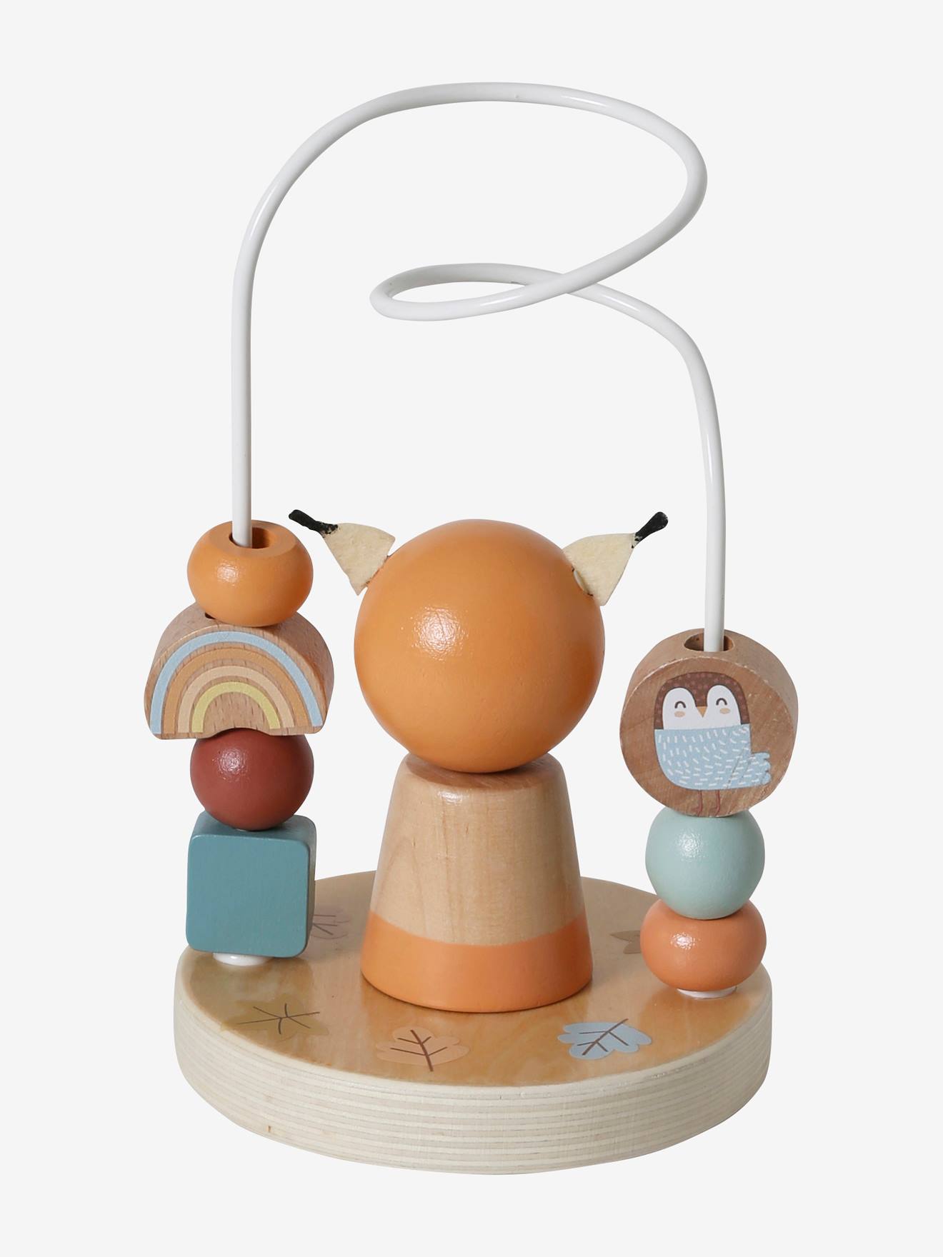 Vertbaudet Baby Motorikschleife Holz FSC - beige waldfreunde