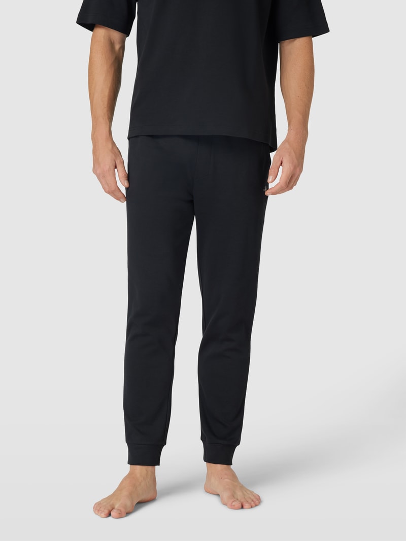 Trainingsanzug mit Label-Stitching in schwarz