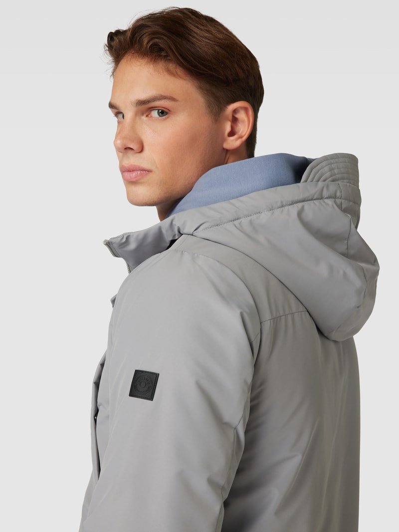 Parka mit Brusttasche Modell 'CARL' in hellgrau