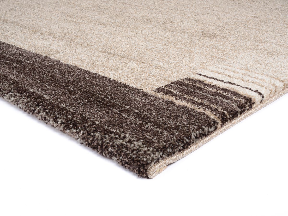 Webteppich Castle Stripe Beige Braun 160 x 230 cm