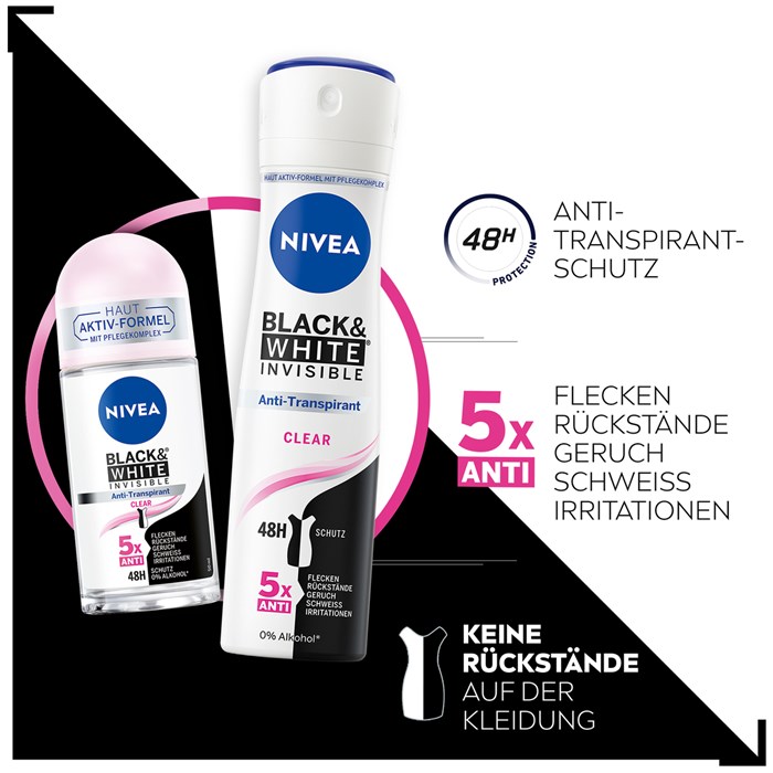 Black & White Deodorant Roll-On