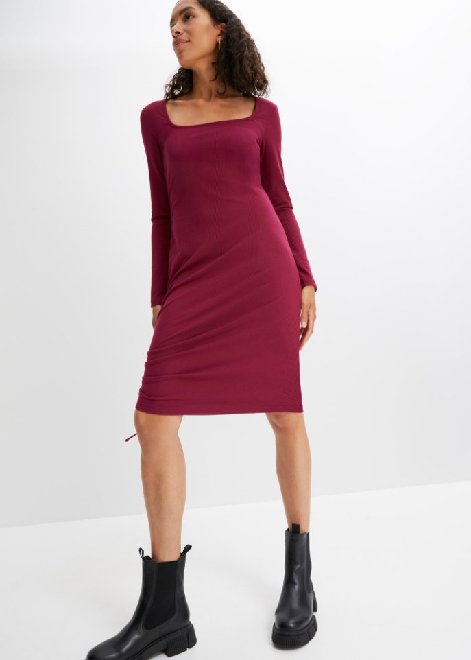 Ripp-Jerseykleid