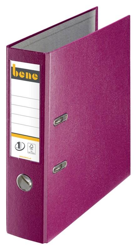 Bene No.1 Power Ordner DIN A4 80 mm Brombeere 2 Ringe 291400 PP (Polypropylen) Hochformat