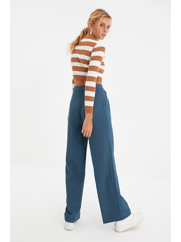 trendyol Marlenehose in Blau günstig kaufen