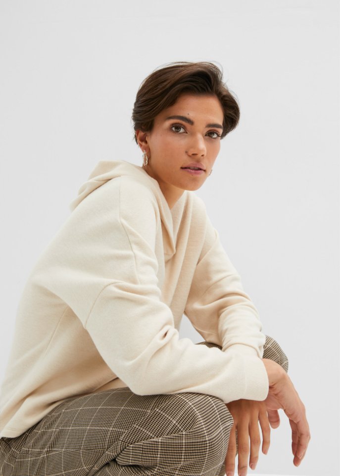 Sweatshirt in Strickoptik