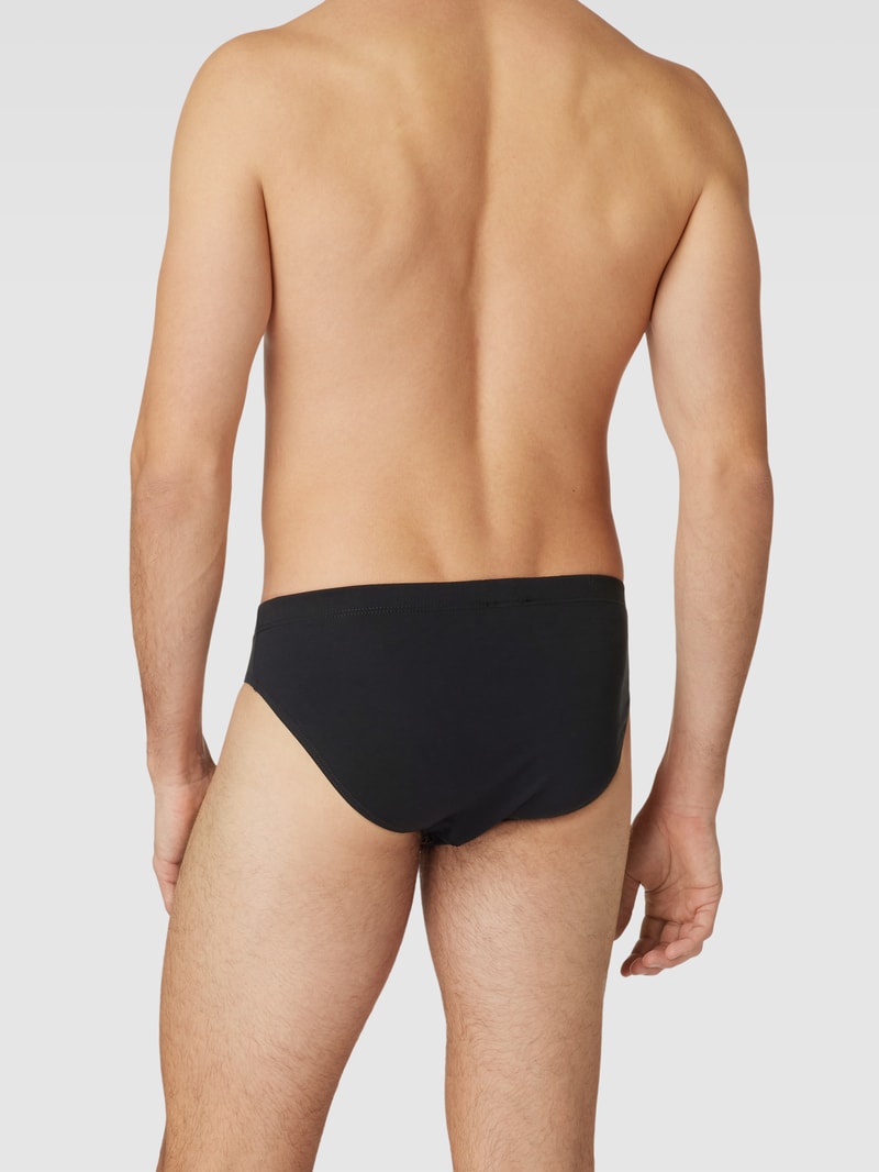 Slip mit elastischem Bund im 2er-Pack in schwarz
