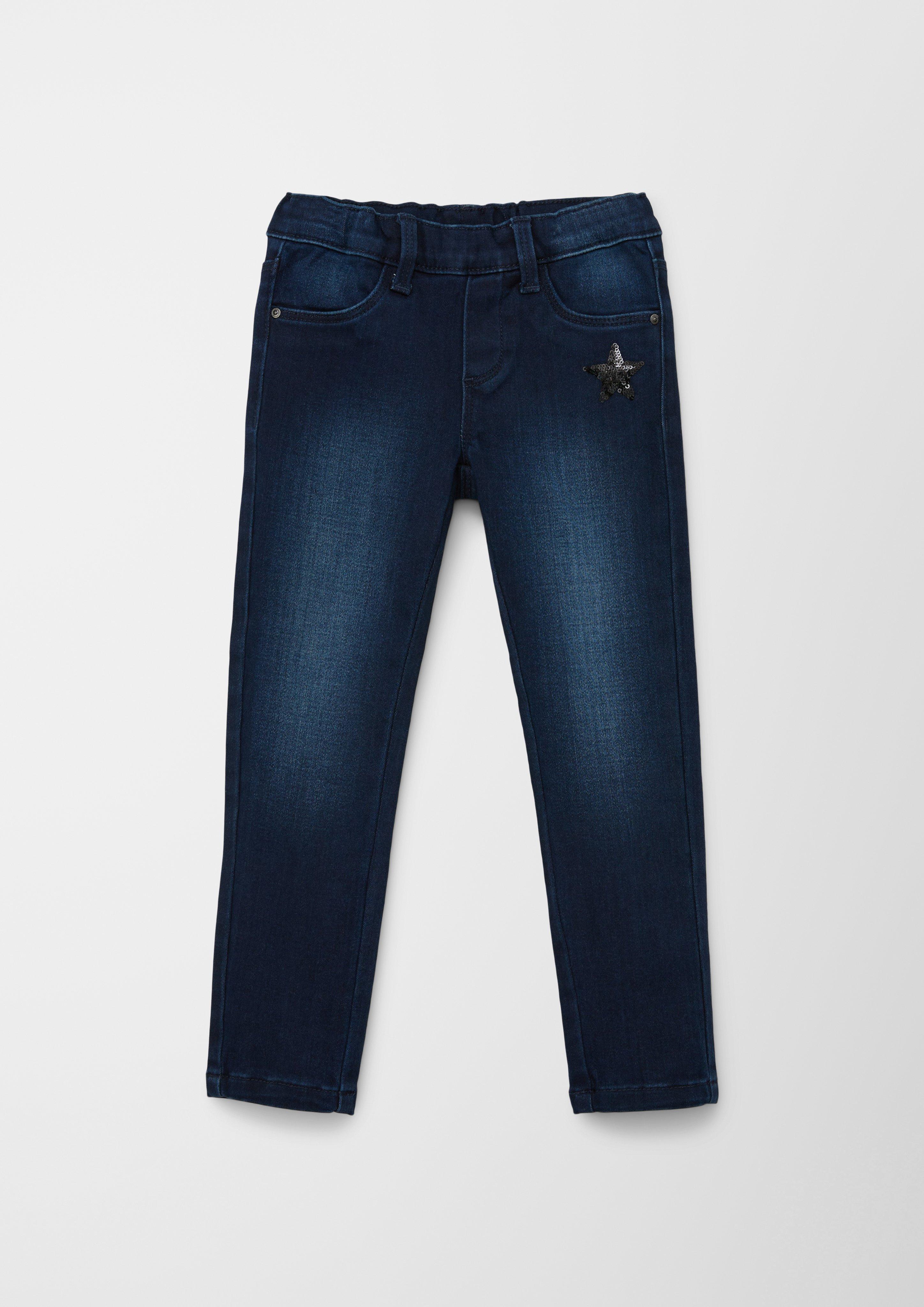 Jeans Treggings / Slim Fit  / High Rise / Slim Leg / Pailletten-Stern  2137924-57Z6