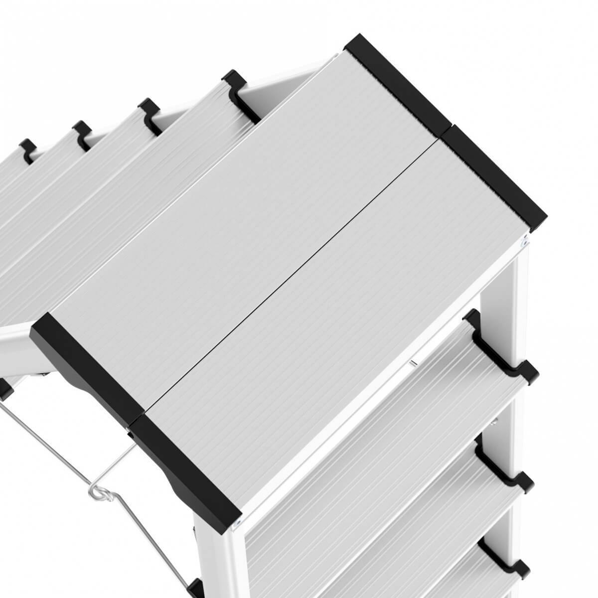 Bauzaunwelt Hailo TL100 TopLine Alu Teleskop Stehleiter 5 Stufen