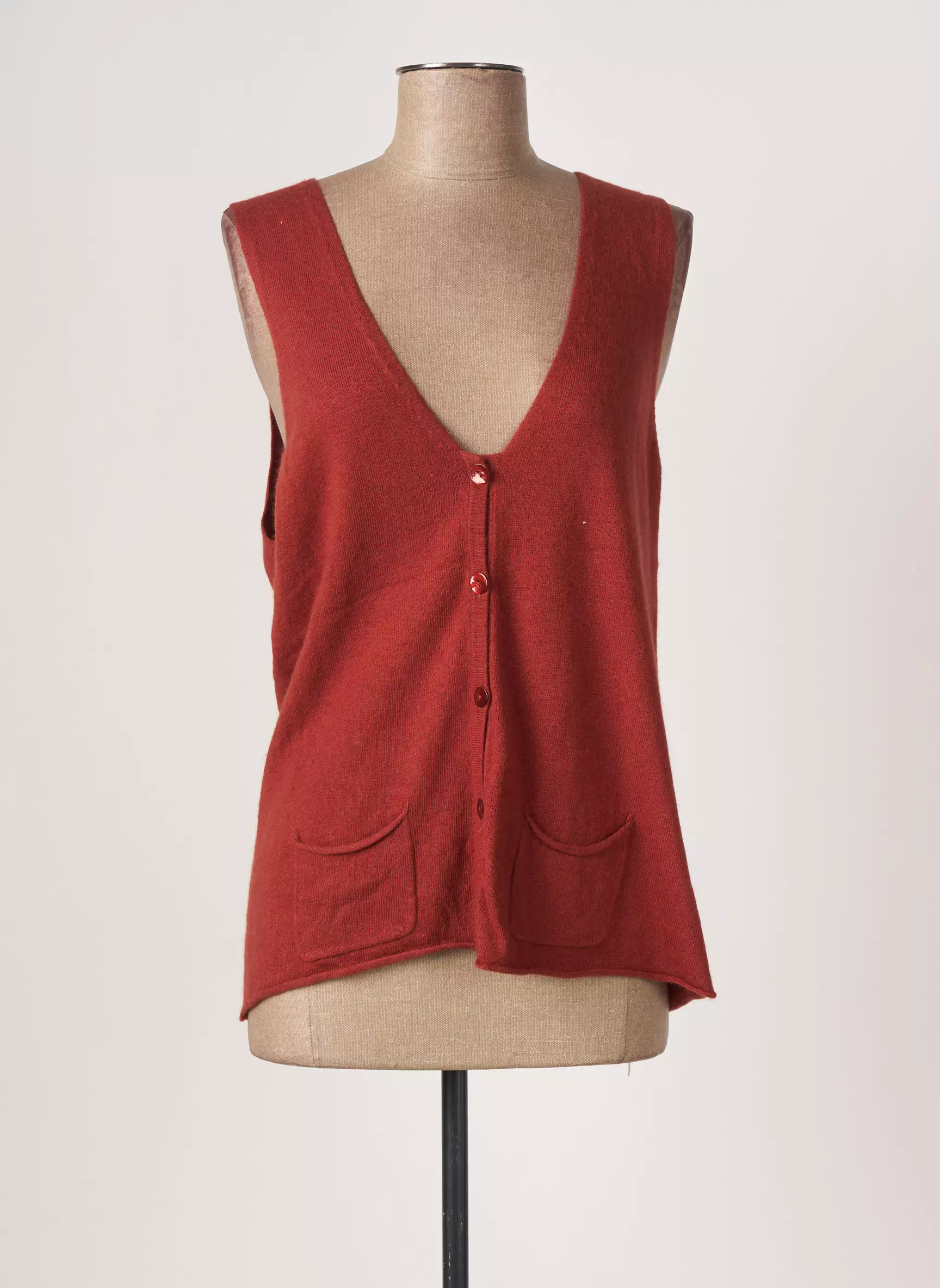 Animale Gilet Femme couleur orange