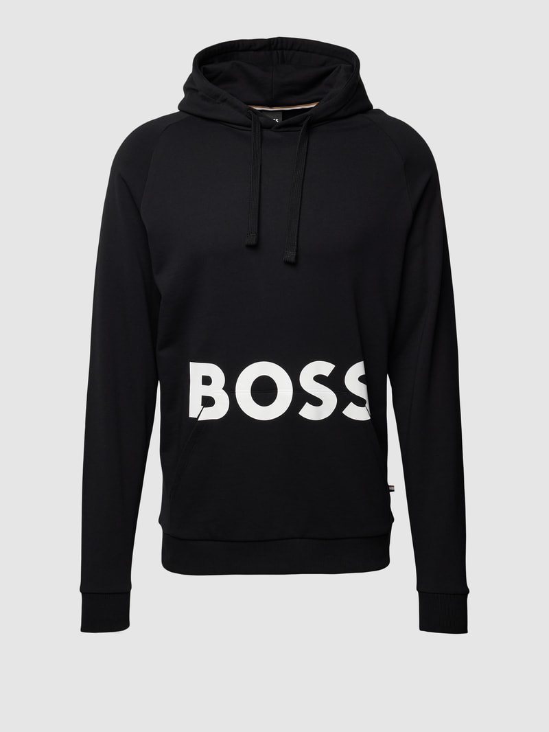 Hoodie mit Label-Print Modell 'Fashion' in schwarz