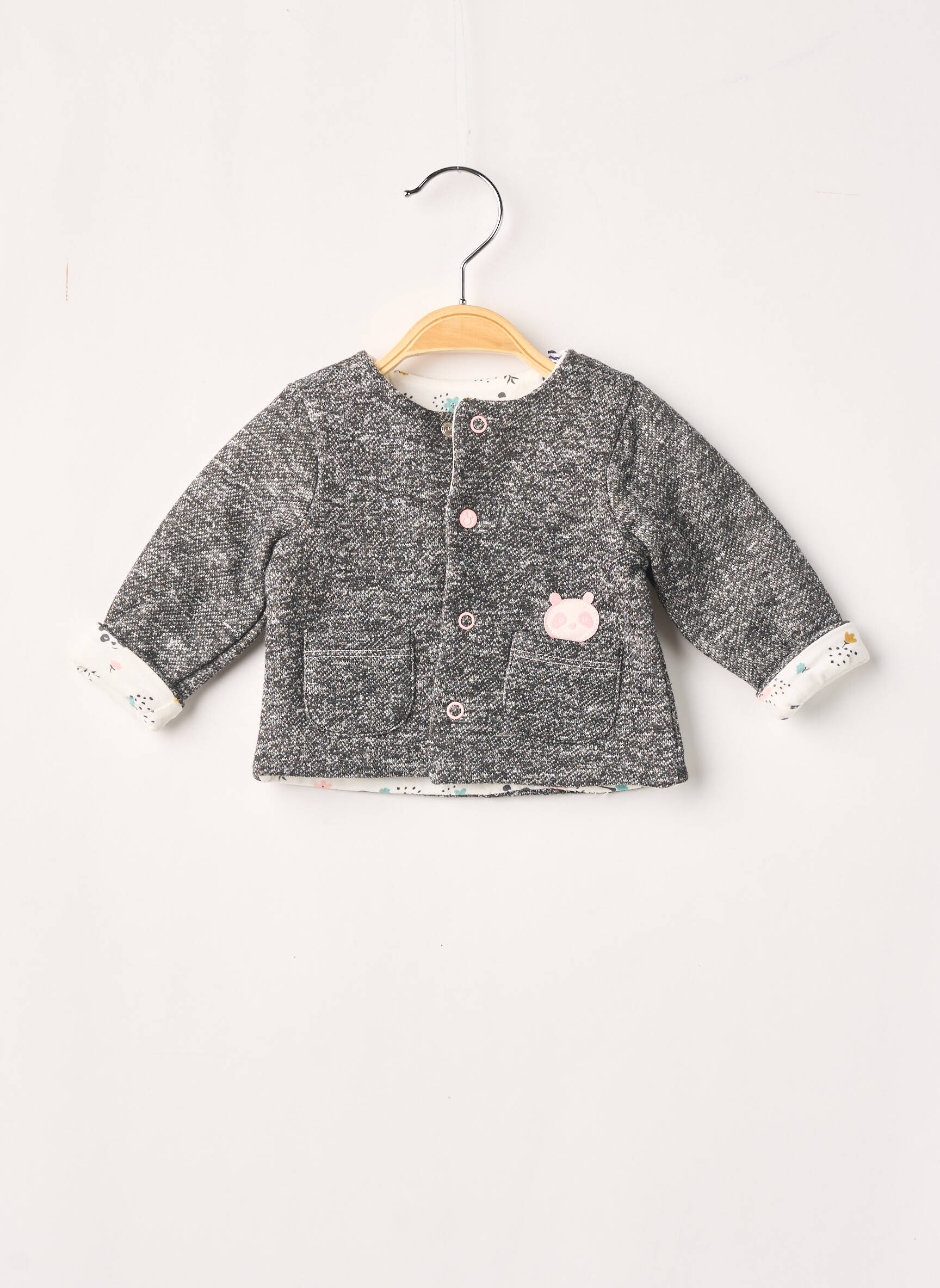 3 Pommes Cardigans Fille couleur gris