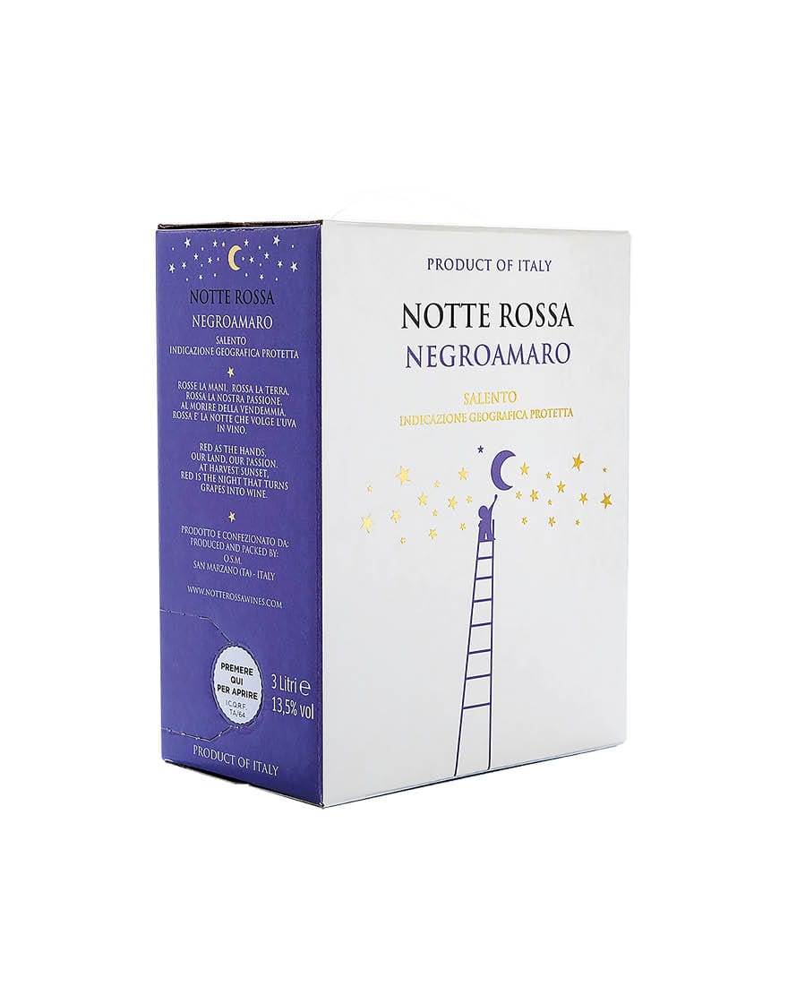 Salento IGP Negroamaro Notte Rossa 3 ℓ, Bag in Box