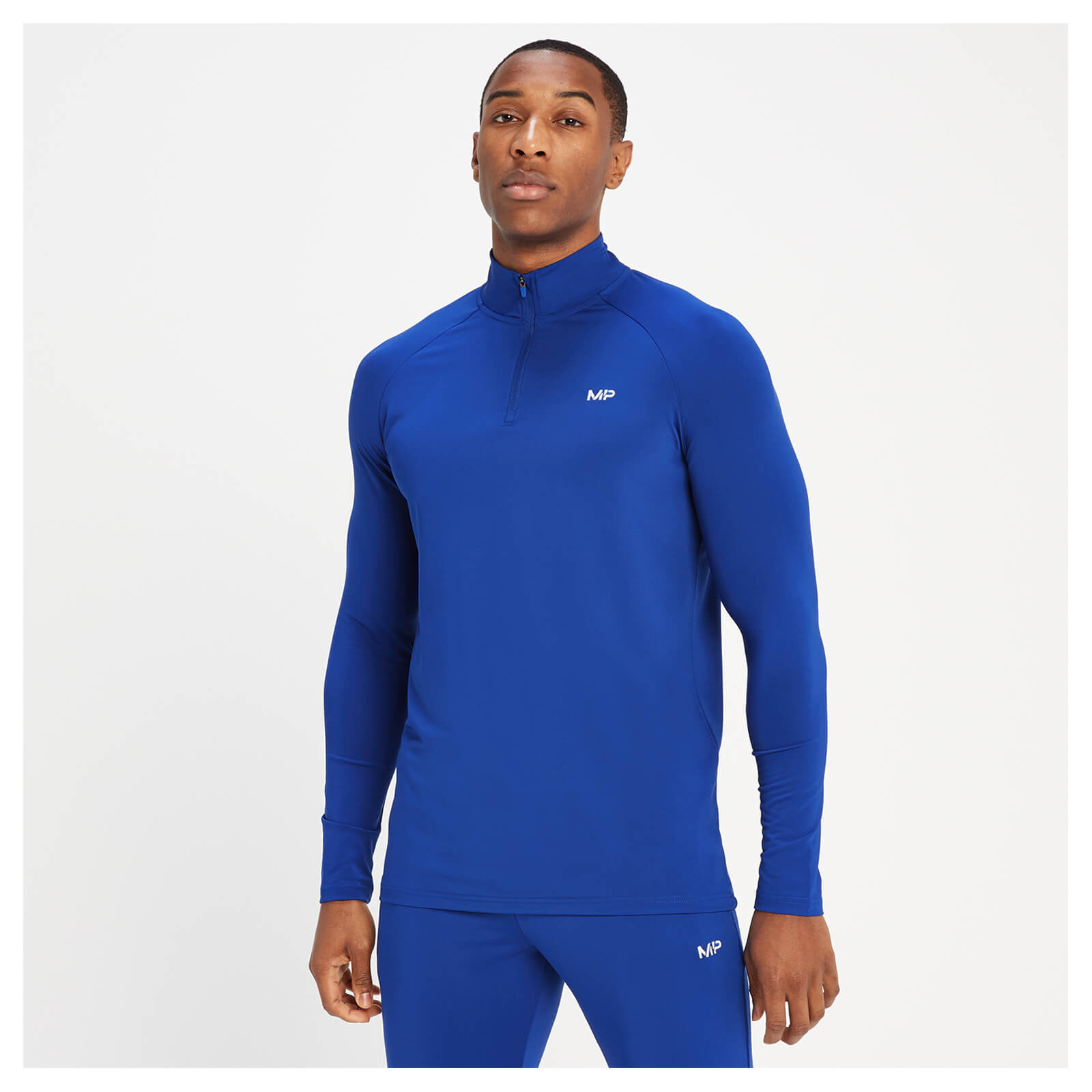 Haut d’entraînement à fermeture éclair ¼ MP pour hommes – Bleu cobalt