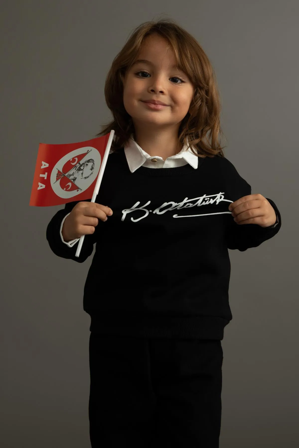 DeFacto  Weiches, flauschiges Sweatshirt mit Rundhalsausschnitt zum 29. Oktober, Tag der Republik, für Babys