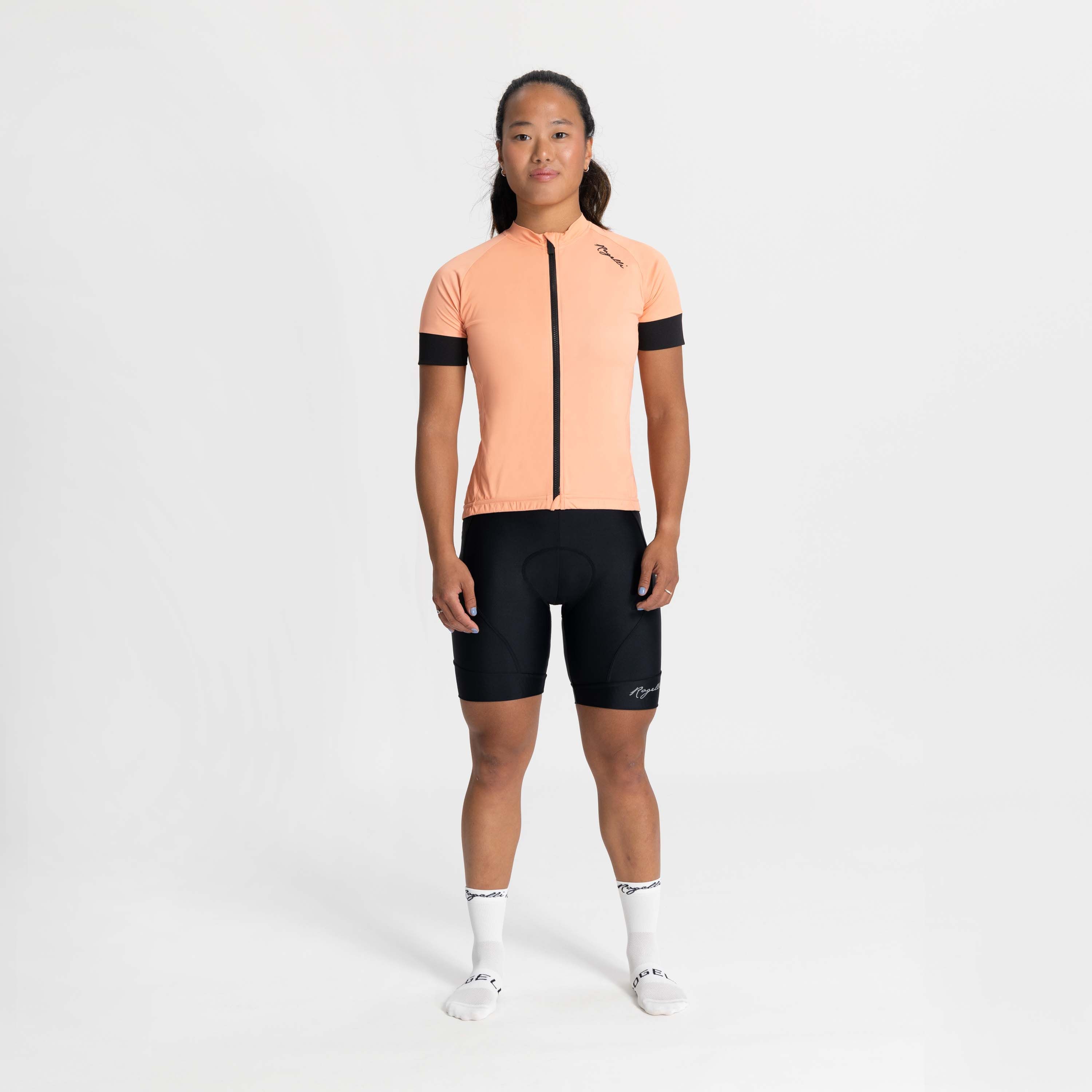 Rogelli Modesta Koralle/Schwarz Damen Radtrikot Kurzarm