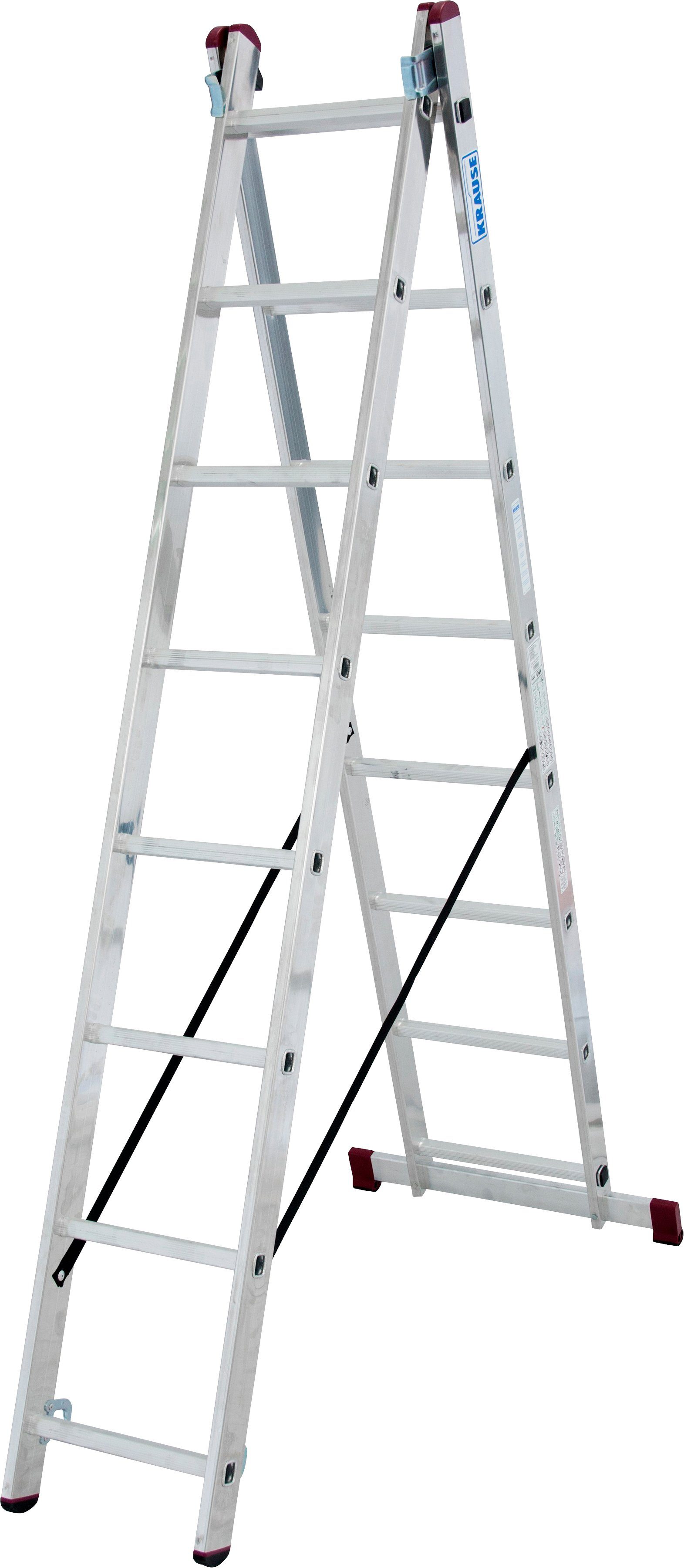 KRAUSE Doppelleiter Corda, 2x8 Sprossen
