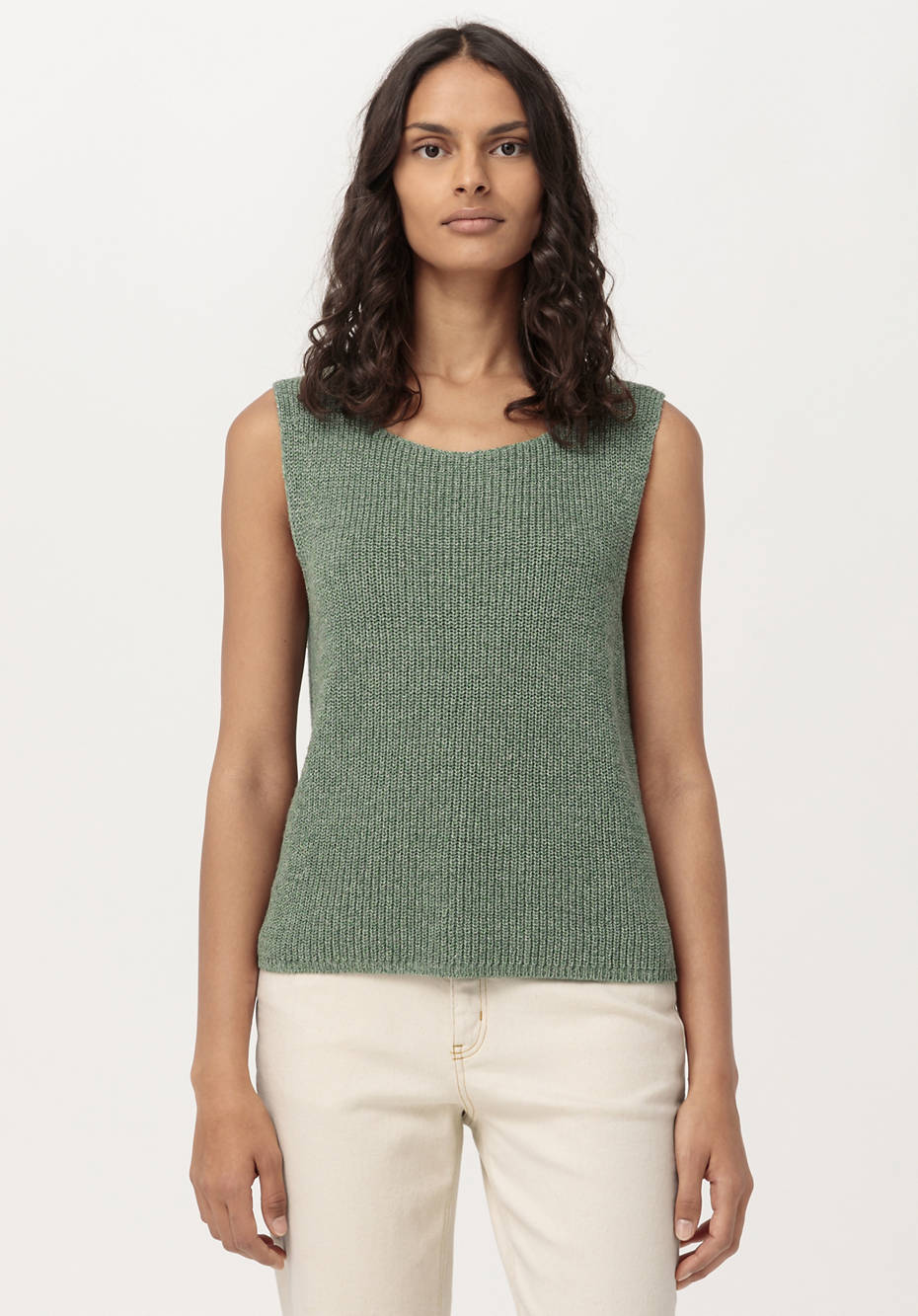 Pullover aus Bio-Baumwolle mit Leinen