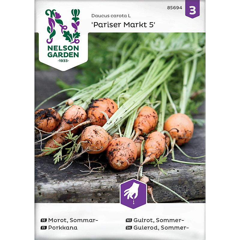 Nelson garden Frø Gulrot Sommer-, Pariser Markt
