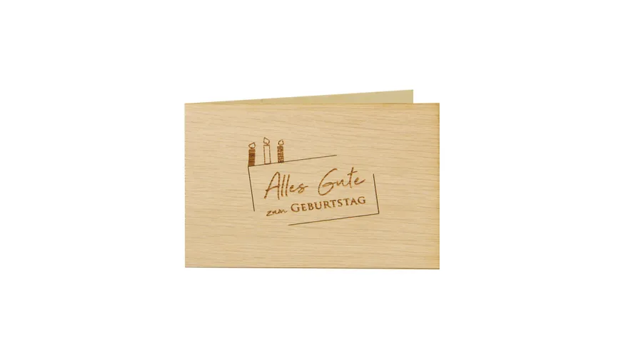 Original Holzgrußkarte - Alles Gute zum Geburtstag