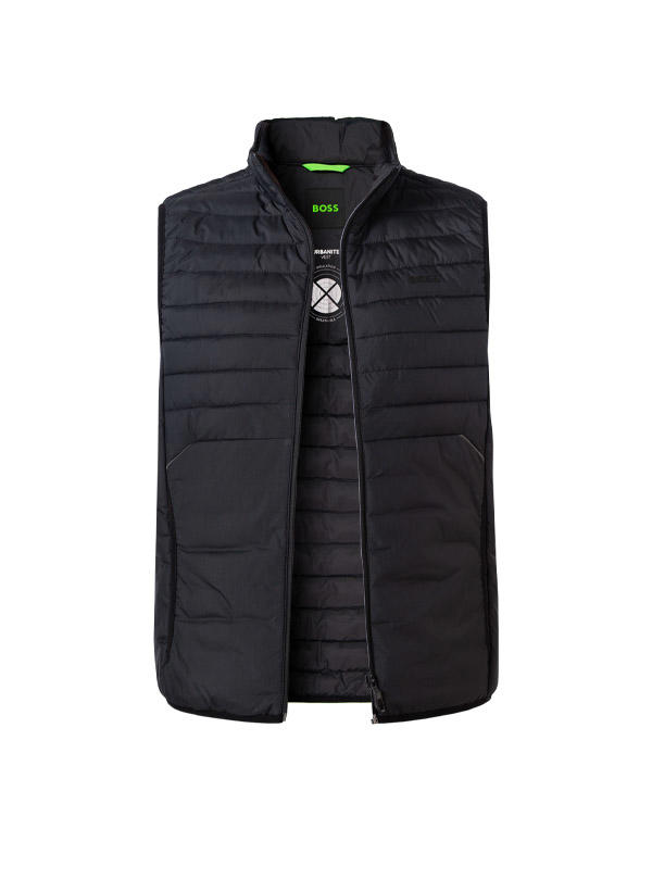 BOSS Green, Steppweste, Mikrofaser wasserabweisend, dunkelblau