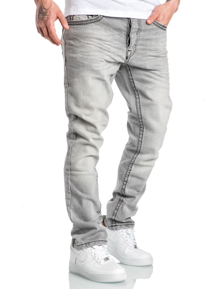 Amaci&Sons Jeans Regular Slim Raleigh in Grau günstig kaufen