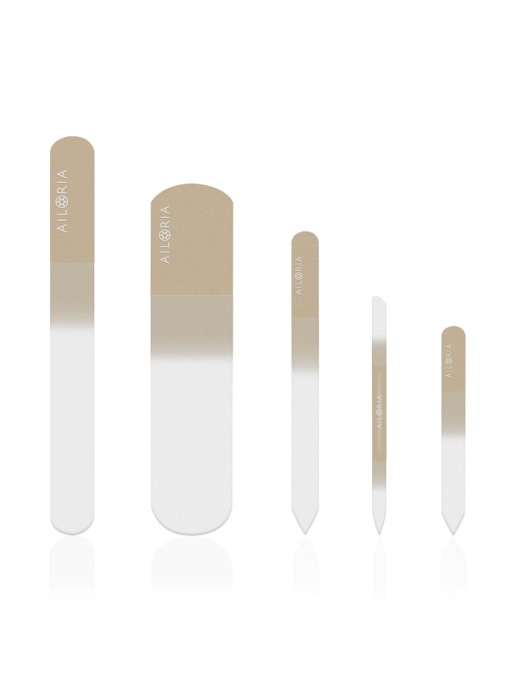 Ailoria CONTOUR LUXE Glas-Nagelfeilenset in gold günstig kaufen onesize