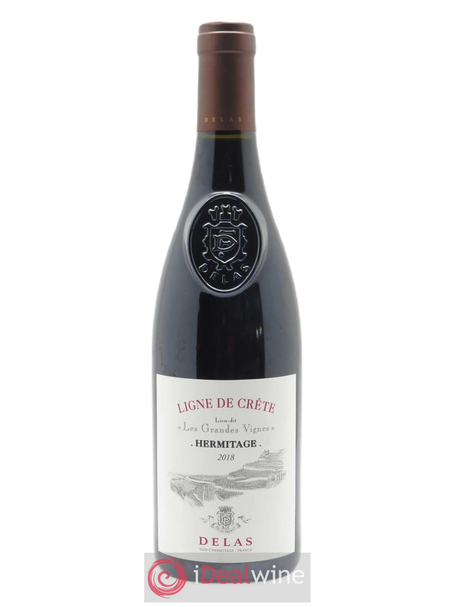 Hermitage Ligne de Crête Les Grandes Vignes Delas Frères  2018 - Lot de 1 Bouteille