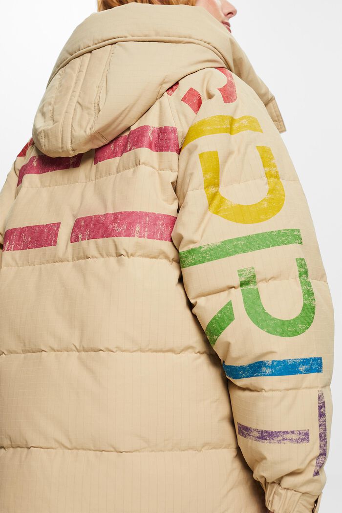 Logo-Steppjacke mit Daunen