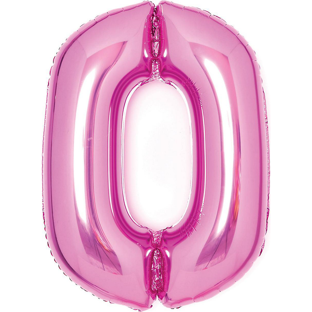 Folienballon Zahl 0 medium 63x85cm pink