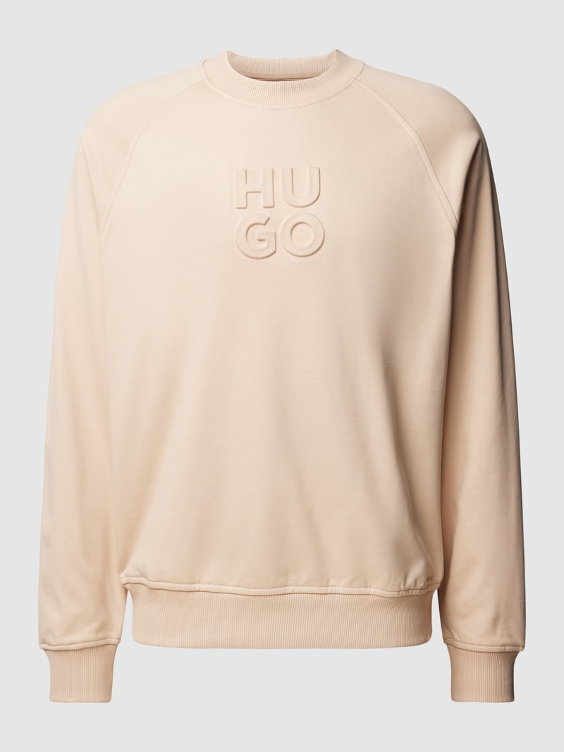 Sweatshirt mit Label-Stitching Modell 'Dumbkin' in beige