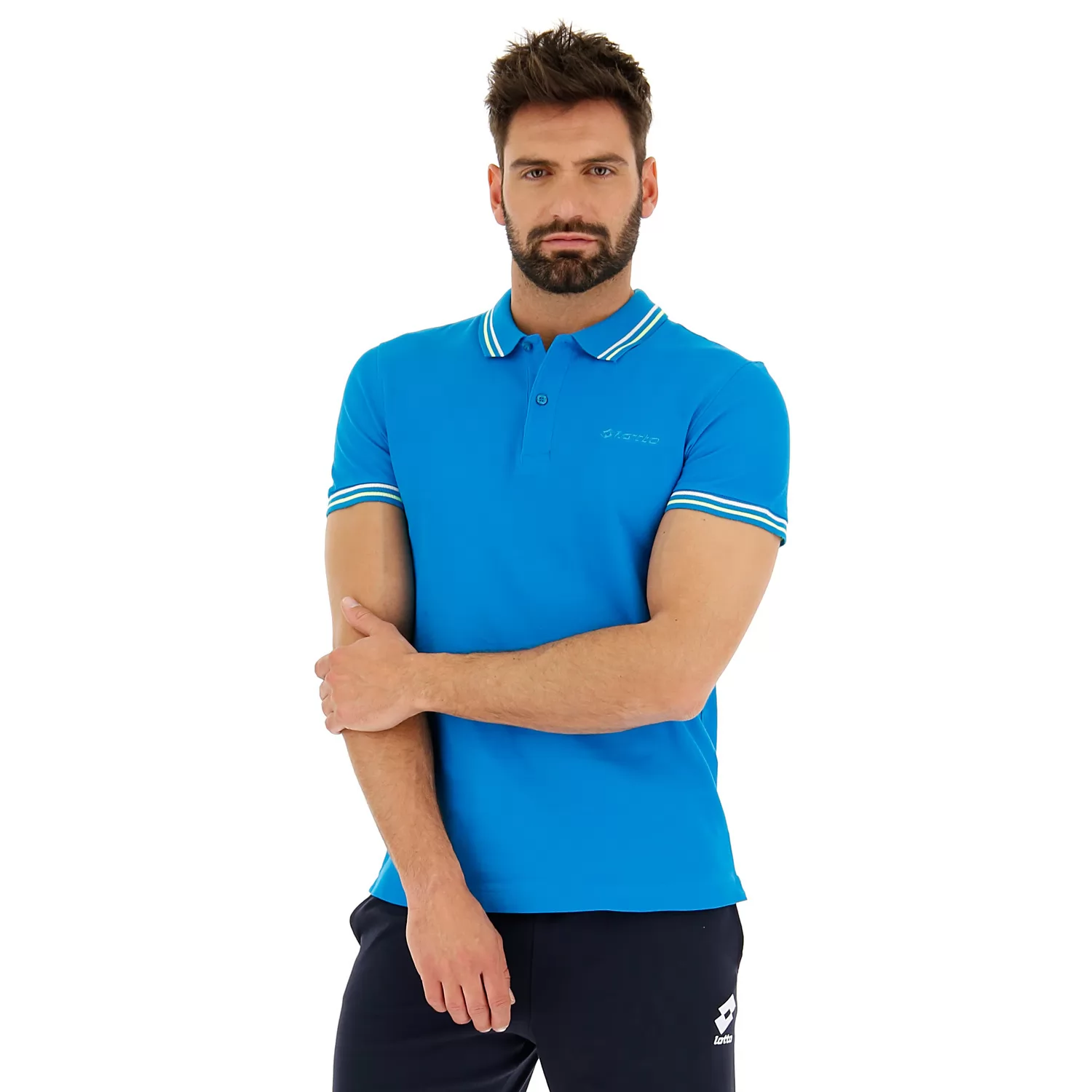 POLO CLASSICA MODRÁ DUNAJSKÁ/SVĚTLE ZELENÁ