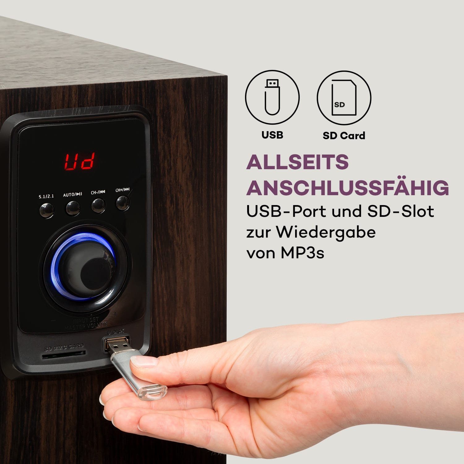 Auna Areal Elegance Lautsprechersystem (Bluetooth, 190 W)