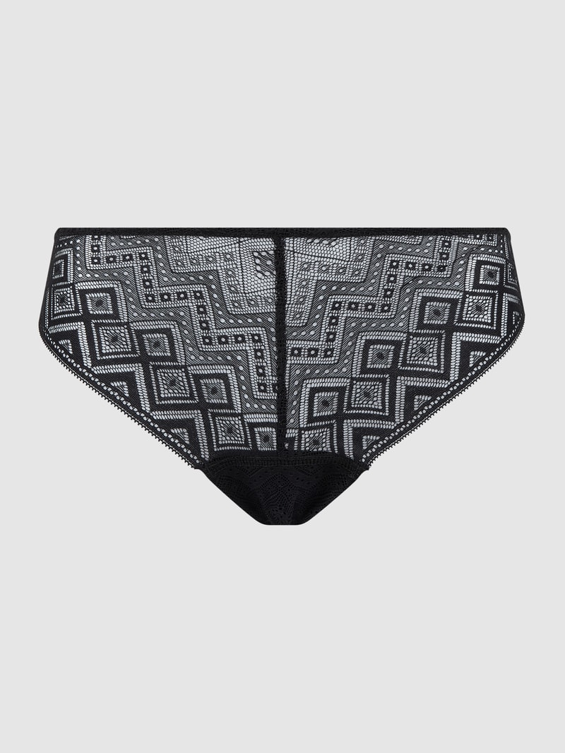 Tangaslip aus Spitze in schwarz