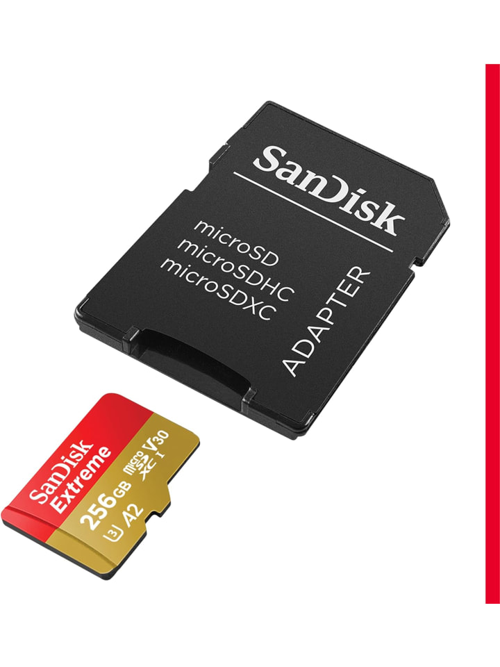 SanDisk SanDisk microSDXC 256GB Extreme A2 C10 V30 UHS-I U3 günstig kaufen onesize