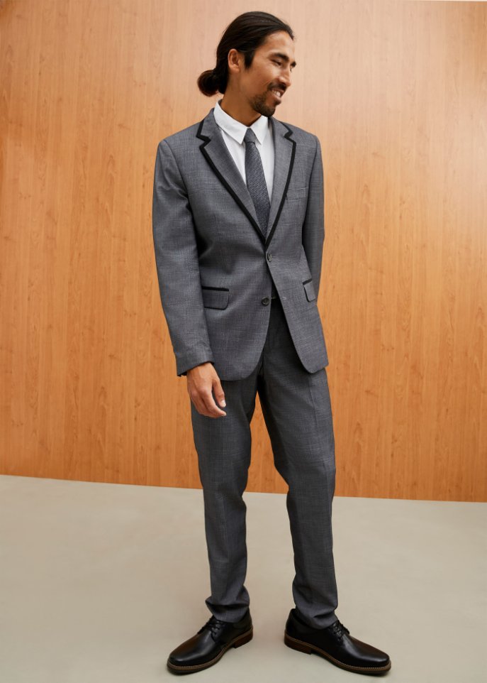 Anzug (3-tlg.Set): Sakko, Hose, Krawatte Slim Fit